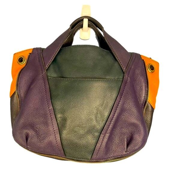 OrYANY Lian Leather Zipper Detail Slouchy Hobo Colorblock Bag - Picture 2 of 11